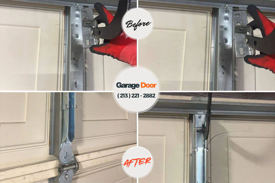 Before and after: garage door repair Arlington, WA
